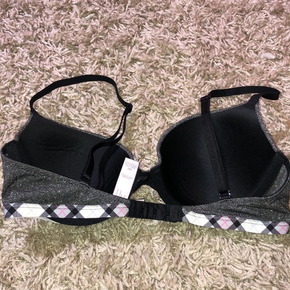 Victoria’s Secret sparkly bra lined denim bra size 34C everyday wear bra gray​​ - Picture 3 of 6